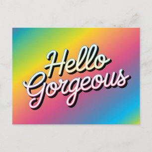 Postal Arte Pop Motivacional: "Hola Hermoso"