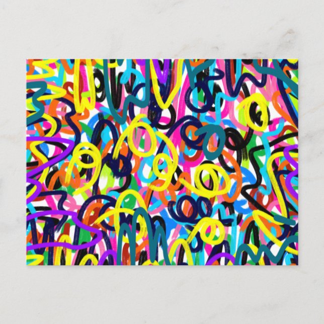 Postal Arte pop negrita (Anverso)