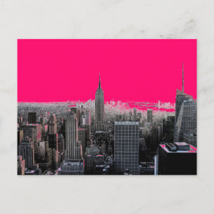 Postal Arte pop rojo en Nueva York