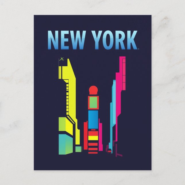 Postal Arte Pop Times Square Nueva York (Anverso)