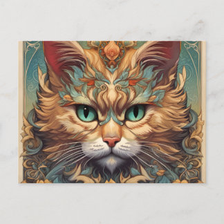 Postal Arte pop vintage, Louis Wain Beautiful Cat