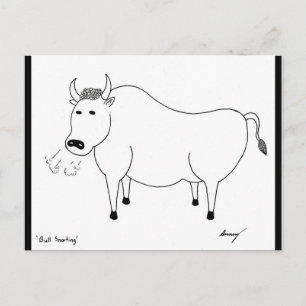 Postal Arte popular de toros "¡Te echo de menos!... ¡NO, 