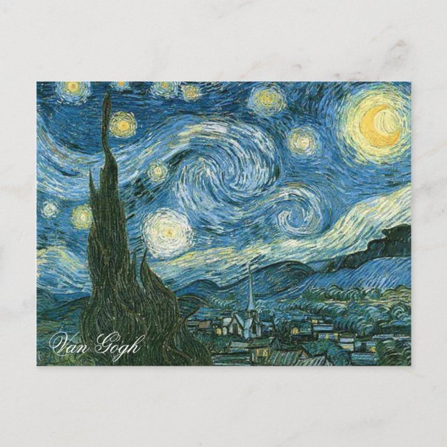 POSTAL ARTE PORTABLE: STARRRY NOCHE (Anverso)