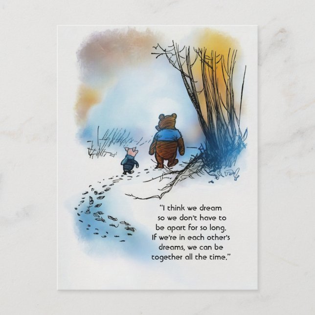 Postal ARTE POSTCARD — Winnie on Friendand Dreams (Anverso)