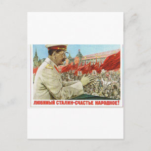 Postal arte poster de stalino