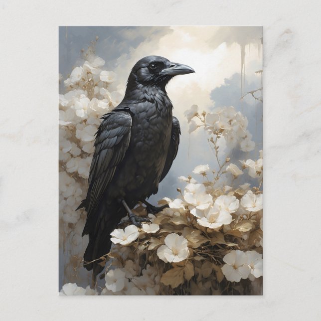 Postal arte raven (Anverso)