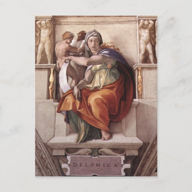 Postal Arte renacentista de Michelangelo (Anverso)