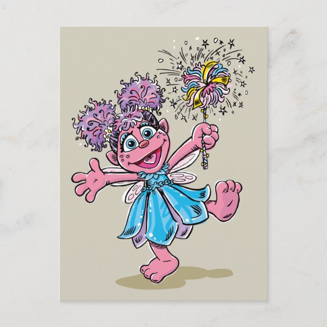 Postal Arte Retro de Abby Cadabby (Anverso)