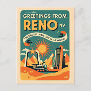 Postal Arte Retro de Reno NV