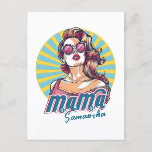 Postal Arte Retro Mama Pop Personalizado (9)