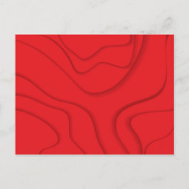 Postal Arte rojo, moderno, moderno, moderno y fresco de c