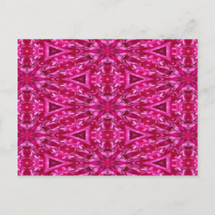 Postal Arte Rosa de col rosa caliente