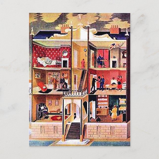 Postal Arte ruidoso, The Boarding House (Anverso)