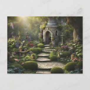 Postal Arte santuario de jardines
