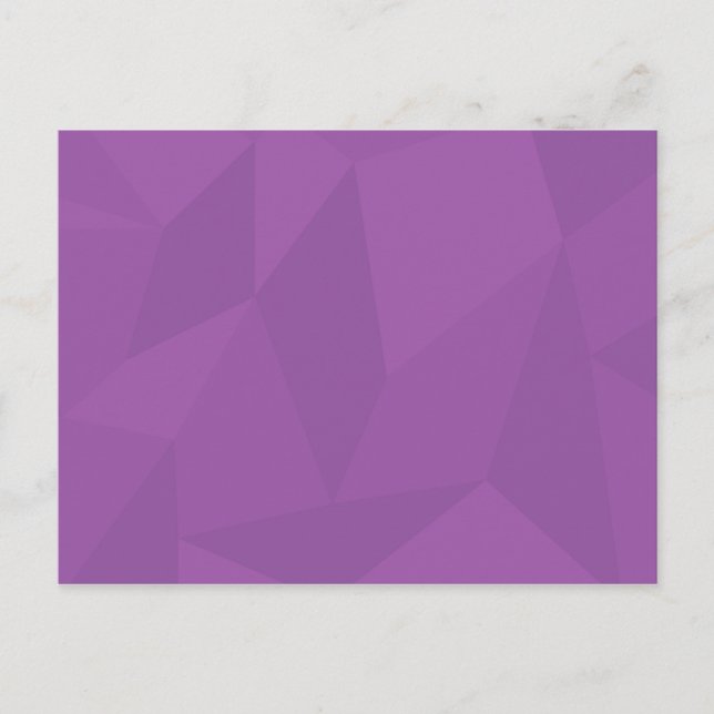 Postal Arte sencillo morado, geométrico, fresco, moderno (Anverso)