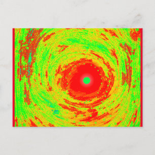 Postal Arte solar rojo 