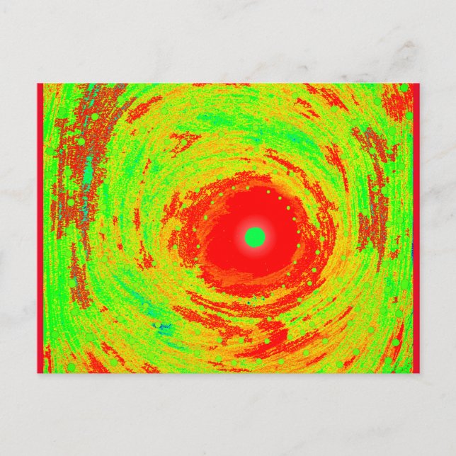 Postal Arte solar rojo (Anverso)