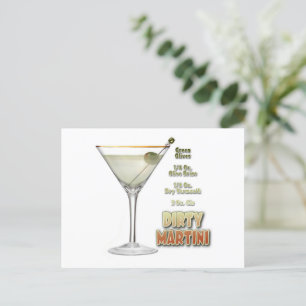 Postal Arte sucio de Martini Cocktail Recipe  