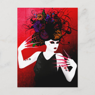 Postal Arte surrealista de la primavera salvaje