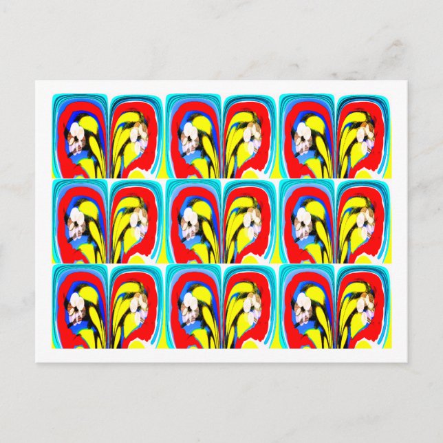 Postal Arte térmico tropical (Anverso)