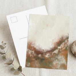 Postal Arte texturizado de tono neutro abstracto