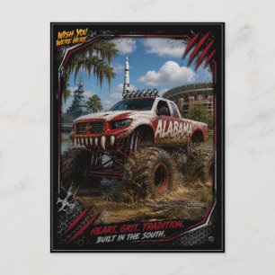 Postal Arte Todoterreno de Camiones Monstruo de Alabama