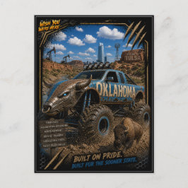 Postal Arte Todoterreno de Camiones Monstruo de Oklahoma