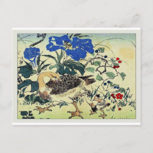 Postal Arte Ukiyo-E de Woodblock japonés
