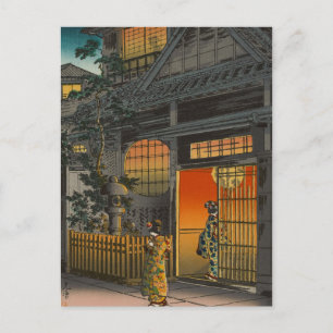 Postal Arte ukiyoe japonés (Kouitsu Tsuchiya)