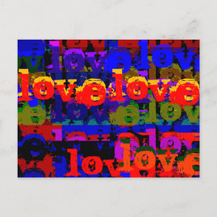 Postal Arte Urbano Contemporáneo Amor Amor