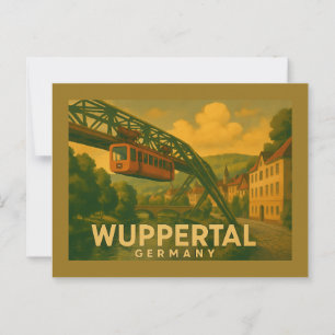 Postal Arte urbano de la ciudad de Wuppertal Alemania