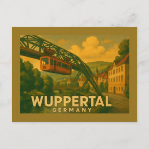 Postal Arte urbano de la ciudad de Wuppertal Alemania