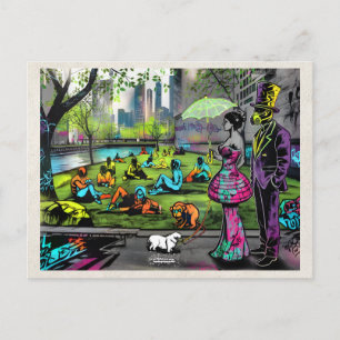 Postal Arte Urbano Grafiti Paisaje Remasterizado por IA
