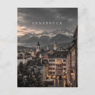 Postal Arte urbano monocromo cinematográfico de Innsbruck