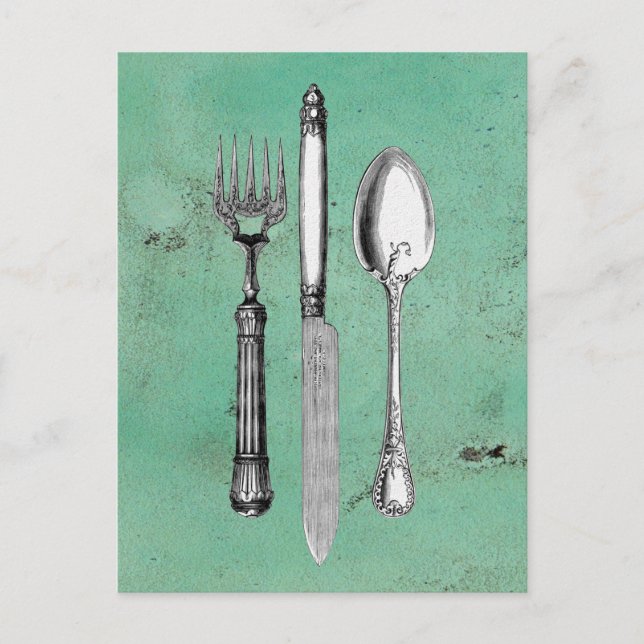 Postal Arte Utensil Vintage (Anverso)