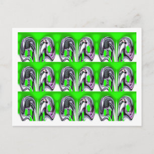 Postal Arte verde afortunado