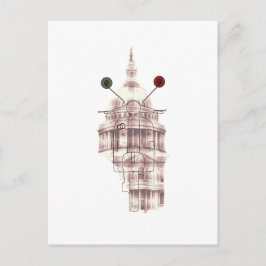 Postal Arte Vespa Arquitetura "Memories from Paradise"