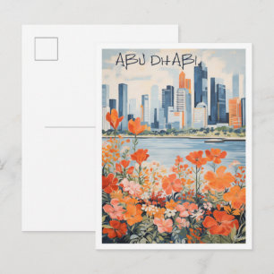 Postal Arte Viaje Abu Dhabi 