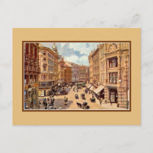 Postal Arte Viena Graben del Victorian del vintage