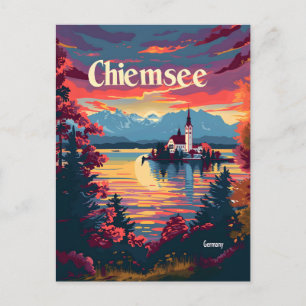Postal Arte vintage de Chiemsee