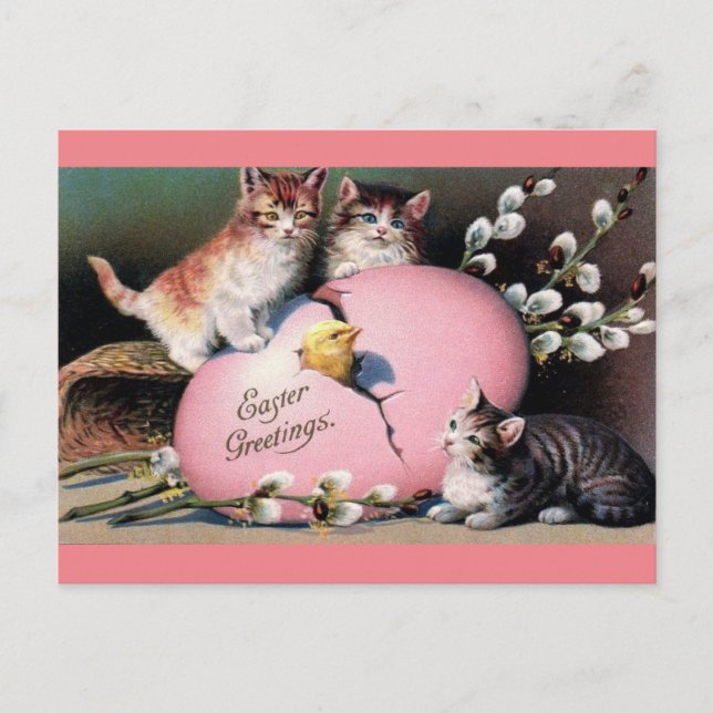 Postal Arte vintage de Easter Greetings (Anverso)