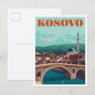 Postal Arte Vintage de Kosovo Viajes