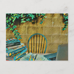 Postal Arte vintage de lectura