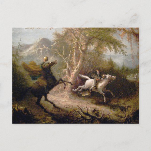 Postal Arte vintage de Sleepy Hollow (Anverso)