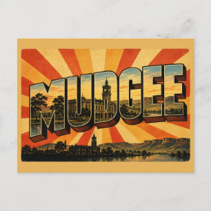 Postal Arte Vintage del Pueblo Patrimonio de Mudgee NSW A