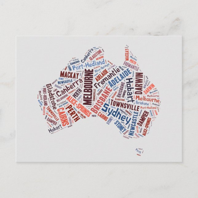 Postal Arte Word de Australia (Anverso)