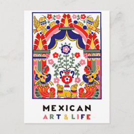 Postal arte y vida mexicanos