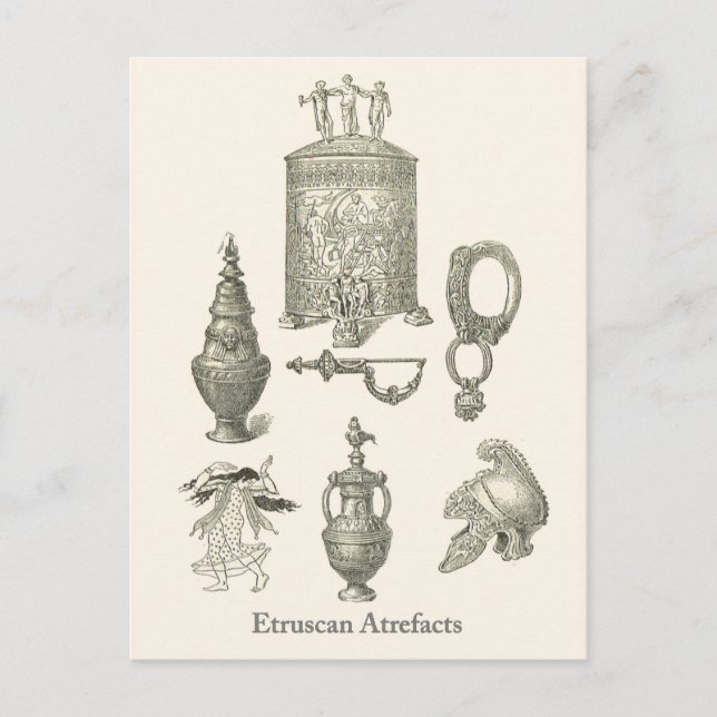 Postal Artefactos etruscos 6 (Anverso)