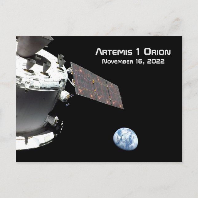 Postal Artemis Orion Spacecraft Blue Marble (Anverso)