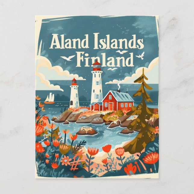 Postal Artes dibujadas a mano en Finlandia (Anverso)